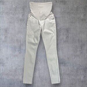 7 For‎ All Mankind Maternity Jeans Womens 26 Skinny Ankle White stretch Pants